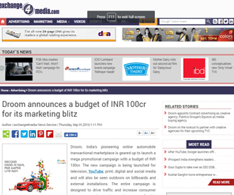 Droom announces a budget of INR 100cr for its marketing blitz