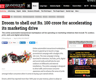 Droom to shell out Rs. 100 crore for accelerating its marketing drive