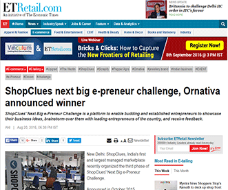 ShopClues next big e-preneur challenge, Ornativa announced winner